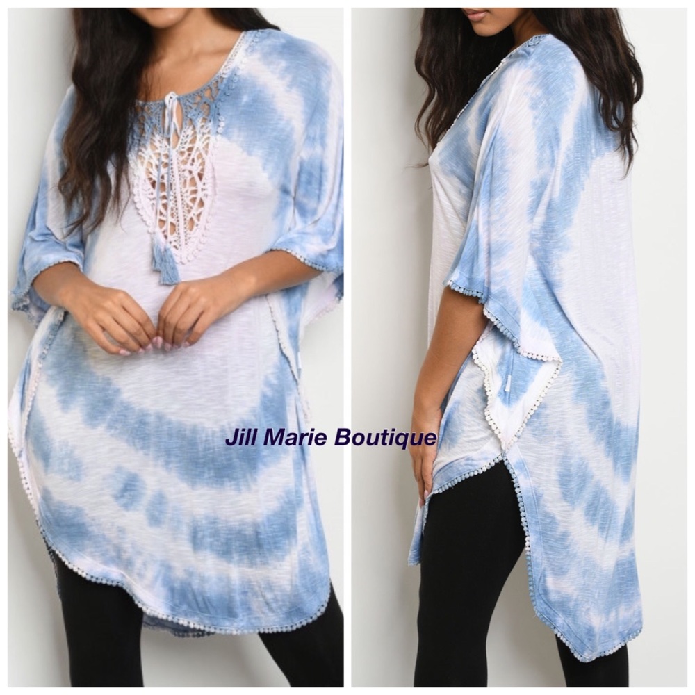 Boho chic beach swimsuit cover up Small NWT